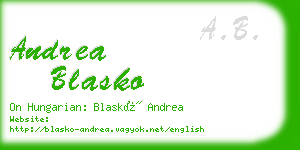 andrea blasko business card
